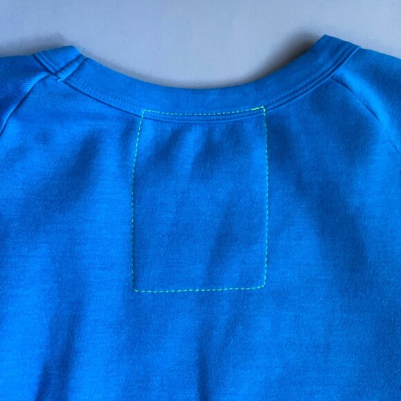 Aviator Nation Rainbow Rib Crew Sweatshirt - Ocean - Size XL - Picture 5 of 6